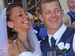 Jodie and Mike - Enjoying the wedding