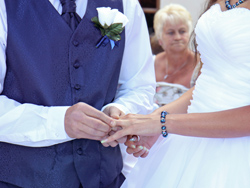 Jodie and Mike - Exchanging Rings during the Wedding Ceremony