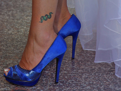 Blue shoes for the Bride
