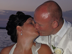 Kathleen and Shane Wedding - Sunset Wedding Couple Shot