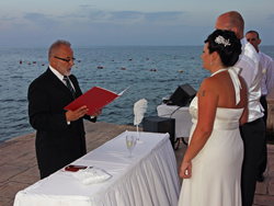 Bride and Groom in Malta saying their vows