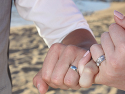 Sinead and Peter - Showing off thier wedding rings