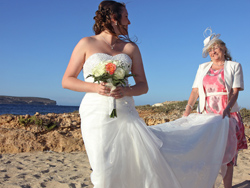 The bride enjoying some special moments with her mum