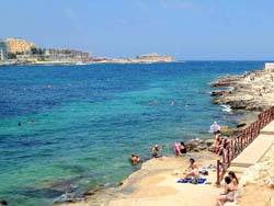 Swimming in Sliema