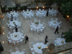 Aerial View of Wedding Setup