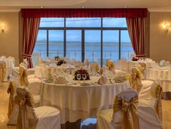 Indoor Wedding Area with amazing Sea Views