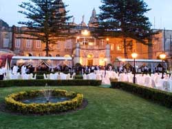 Outdoor Stand up Wedding Reception at the Palazzo